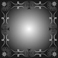 Beautiful rectangular frame on a gray background vector