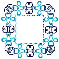 Blue rectangular frame on a white background vector