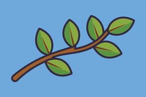 Stylized Icon of a Single Bare Branch. Stylized icon of a single bare branch for minimalist digital designs. vector