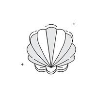 Beach Seashell Icon Design vector