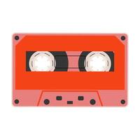 Retro audio tape from 1990s isolated on white background. Music tape. vector