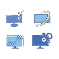Computer tech logo vector