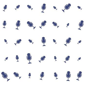 Podcast background pattern vector