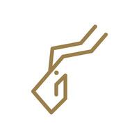 Impala line icon vector
