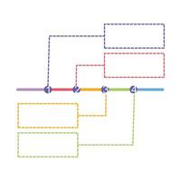 Illustration of a flat design of a diagram on a white background. infographic design element illustration with line style. vector