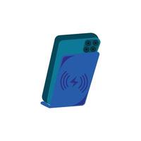 Smartphone design, Digital technology communication social media internet web and wireless theme. Design element illustration of technology and wireless charging vector