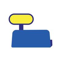 cashier application icon on blue background. Flat design style icon. graphic element design resources cashier application icon for ui button application. user interface icon design vector