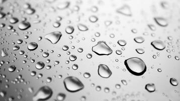 Close-up of water droplets on a glass surface photo