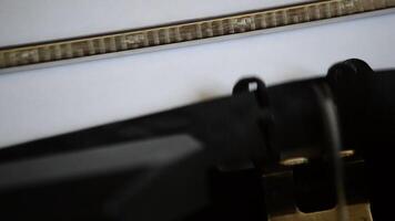 Typing the word PROBLEM with an old manual typewriter video