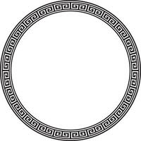 round monochrome classic frame. Greek meander. Patterns of Greece and ancient Rome. Circle european border vector