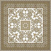 square gold with black border, frame, Pompeii. Rectangle Neopolitan ornament. Art of Ancient Rome. Template for stained glass vector
