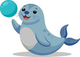 Seal balancing a ball vector