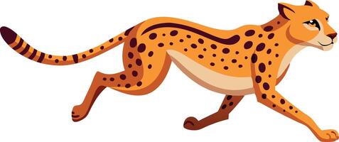 Cheetah sprinting at high speed vector