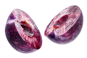 Plum Halves With a Cosmic Design png