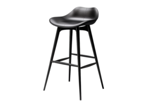 Black Metal Bar Stool With Minimalist Design png