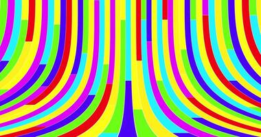 Curved multi-colored lines or stripes rising up, seamless loop, vertical motion, vibrant colorful kids background video