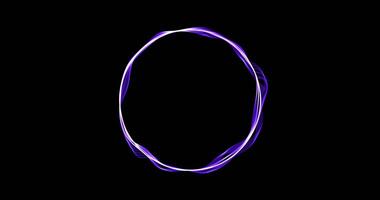 círculo som forma de onda, futurista audio espectro isolado em Preto. desatado ciclo animação do comovente som onda video