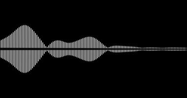 audio forma de onda com branco linhas. em loop perfeitamente animação do som equalizador com alfa canal video