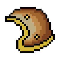 Retro motorcycle helmet in 8 bit pixel art style vector