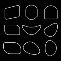 various creative graphics shape outline design vector