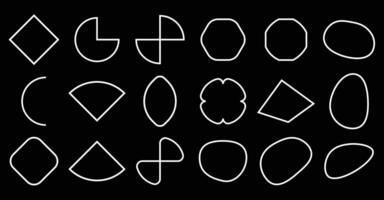 various creative graphics shape outline design vector