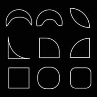 various creative graphics shape outline design vector