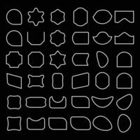 various creative graphics shape outline design vector