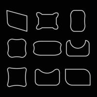 various creative graphics shape outline design vector