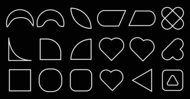 various creative graphics shape outline design vector