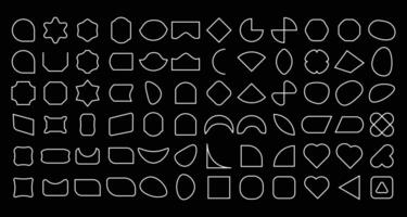 various creative graphics shape outline design vector