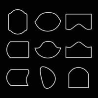 various creative graphics shape outline design vector