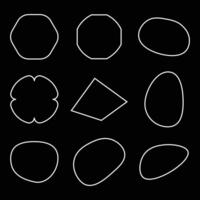various creative graphics shape outline design vector