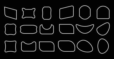 various creative graphics shape outline design vector