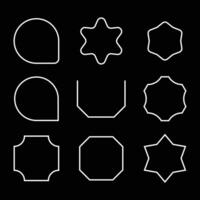various creative graphics shape outline design vector