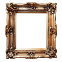 gold frame with ornate design on a transparent background png