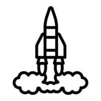 Rocket Launch Line Icon vector