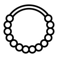 Beads Line Icon vector