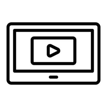 icono de línea de tutorial vector