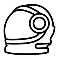 Astronaut Helmet Line Icon vector