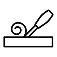 Wood Cvarving Tools Line Icon vector