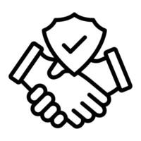 Trust Line Icon vector