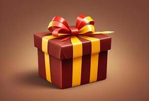 gift with colorful shades of yellow background photo