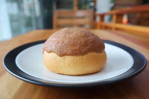 Croisants with various kinds of toppings are often found on cafe or coffee shop menus photo