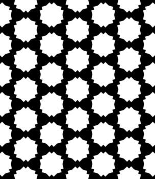 patrón abstracto sin costuras en blanco y negro. fondo y telón de fondo. diseño ornamental en escala de grises. vector