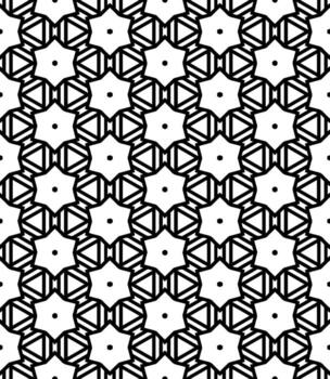 patrón abstracto sin costuras en blanco y negro. fondo y telón de fondo. diseño ornamental en escala de grises. vector
