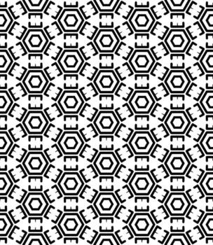 patrón abstracto sin costuras en blanco y negro. fondo y telón de fondo. diseño ornamental en escala de grises. vector