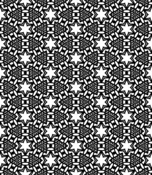 patrón abstracto sin costuras en blanco y negro. fondo y telón de fondo. diseño ornamental en escala de grises. vector