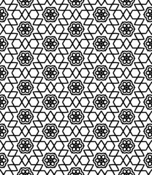 patrón abstracto sin costuras en blanco y negro. fondo y telón de fondo. diseño ornamental en escala de grises. vector