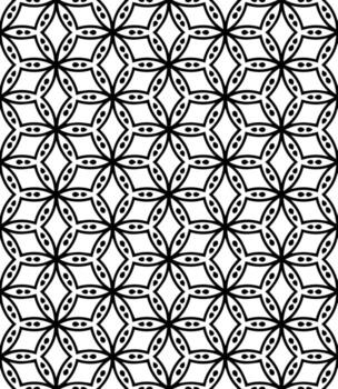 patrón abstracto sin costuras en blanco y negro. fondo y telón de fondo. diseño ornamental en escala de grises. vector