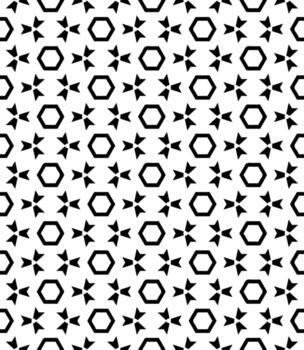 patrón abstracto sin costuras en blanco y negro. fondo y telón de fondo. diseño ornamental en escala de grises. vector